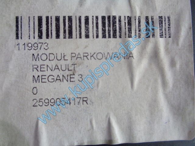 modul parkovania na renault megane III, 259905417R